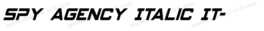 Spy Agency Italic It字体转换